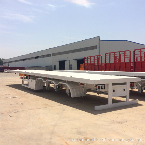 Trustworthy Good Sale 2/3 Axle Container Flatbed Semi Trailer
